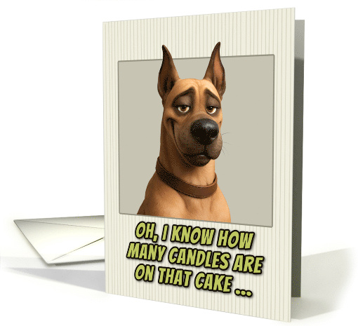 Great Dane Dog Humorous Getting Older Birthday card (1946756)