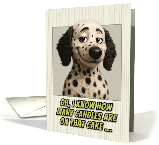 Dalmadoodle Dog Humorous Getting Older Birthday card (1947358)