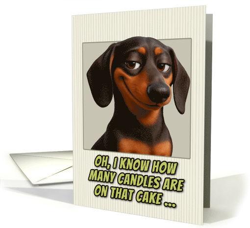 Smooth Dachshund Dog Humorous Getting Older Birthday card (1947362)