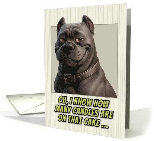 Cane Corso Dog Humorous Getting Older Birthday card (1948002)