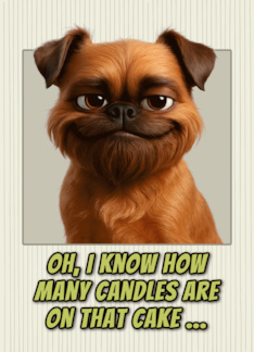 Brussels Griffon Dog Humorous Getting Older Birthday