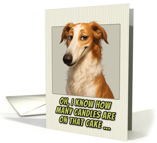 Borzoi Dog Humorous Getting Older Birthday card (1948138)