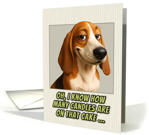 Basset Artesien Normand Dog Humorous Getting Older Birthday card
