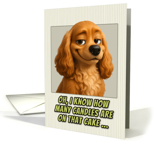 American Cocker Spaniel Dog Humorous Getting Older Birthday card