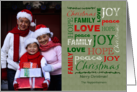 Christmas Love Joy Peace Family Hope Custom Photo card