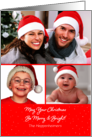 May Your Christmas Be Merry And Bright Custom Photo and Name card