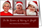 It’s the Season of Merry and Bright Christmas Custom Photo Text card