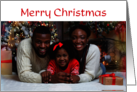 Minimalist Merry Christmas Custom Family Photo card