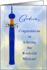 Congratulations Godson Graduation Milestone Blue Tassel 2025 card