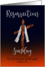 Resurrection Sunday Empty Cross Easter Holiday Scripture Verse card