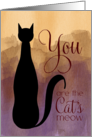 Birthday Black Cat Silhouette You Are the Cat’s Meow card