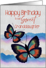 Happy Birthday to Our Sweet Granddaughter Watercolor Butterflies card