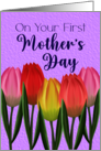 On Your First Mother’s Day Colorful Tulips Bouquet card