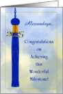 Personalized Graduation Milestone Congratulations Blue Tassel 2025 card