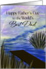Happy Father’s Day to the World’s Best Dad Watercolor River Landscape card