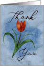 Thank You Simple Watercolor Floral card