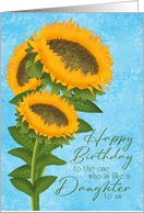 Happy Birthday to the One Who is Like a Daughter to Us Sunflowers card