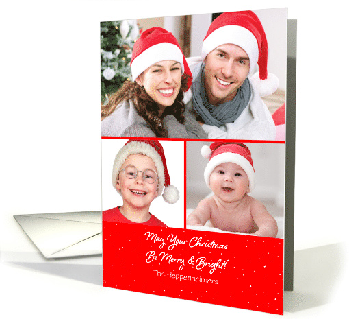 May Your Christmas Be Merry And Bright Custom Photo and Name card