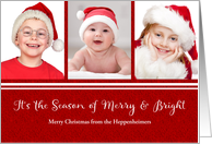 It’s the Season of Merry and Bright Christmas Custom Photo Text card