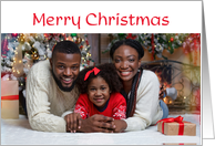 Minimalist Merry Christmas Custom Family Photo card