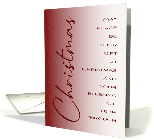 Christmas Blessing May Peace Be Your Gift card (1876340)