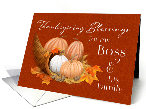 For My Boss and His Family Thanksgiving Blessings card (1882410)