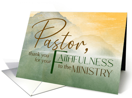 Thank You Pastor For Your Faithfulness to Ministry card (1883816)