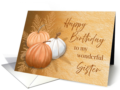 Fall Season Happy Birthday To My Wonderful Sister card (1884810)