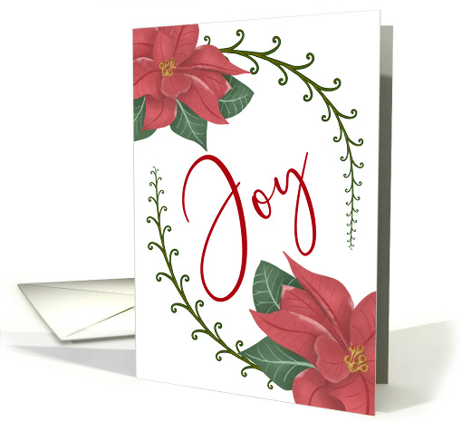 Poinsettia Joy Christmas Holiday card (1885532)