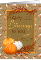 Harvest Blessings to You and Yours card