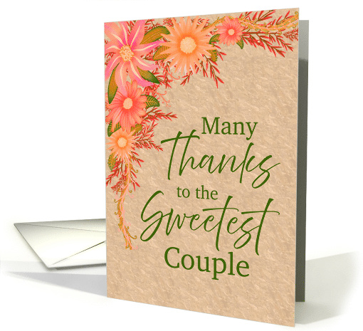 Many Thanks to the Sweetest Couple Botanical Wildflower card (1889232)