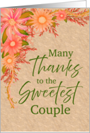 Many Thanks to the Sweetest Couple Botanical Wildflower card