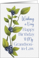 Wishing a Very Happy Birthday to My Grandson In Law Watercolor card