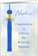 Congratulations Nephew Graduation Milestone Blue Tassel 2025 card