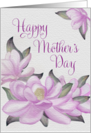 Happy Mother’s Day Pink Watercolor Magnolias card