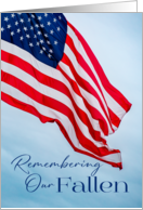 Memorial Day Remembering Our Fallen Americal Flag Scripture card