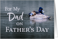 For My Dad On Father’s Day Ducks on Water card