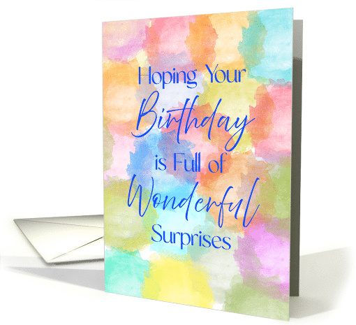 Colorful Birthday Wonderful Surprises Enclosed Gift card (1927444)