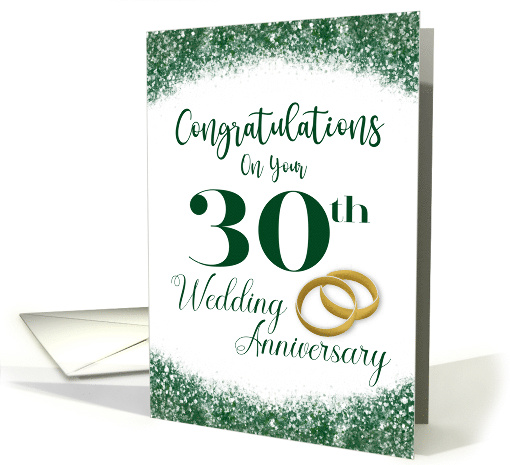 Congratulations on Your 30th Wedding Anniversary Emerald... (1927974)