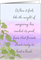 Caregiver Sentiments Monstera Plant Soft Abstract Pastel card