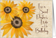 Pastor’s Wife Sunflowers Birthday Blessings Gift card