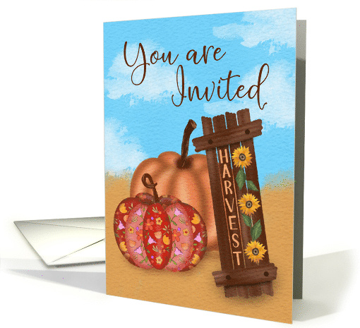 Invitation Pumpkins and Harvest You Are Invited card (1942614)