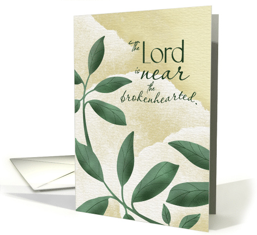 The Lord is Near the Brokenhearted Botanical Sympathy card (1988472)