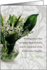 May Birthday Lily of the Valley card
