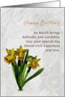 March Birthday Daffodils card