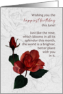 June Birthday Rose card