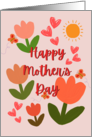Happy Mother’s Day Mom Tulips Butterflies and Hearts card