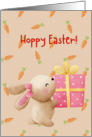 Happy Easter Bunny Carrots Present card