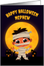 Happy Halloween Nephew Cute Mummy card