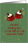 Cousin Sending Holiday Greetings Across the Miles card